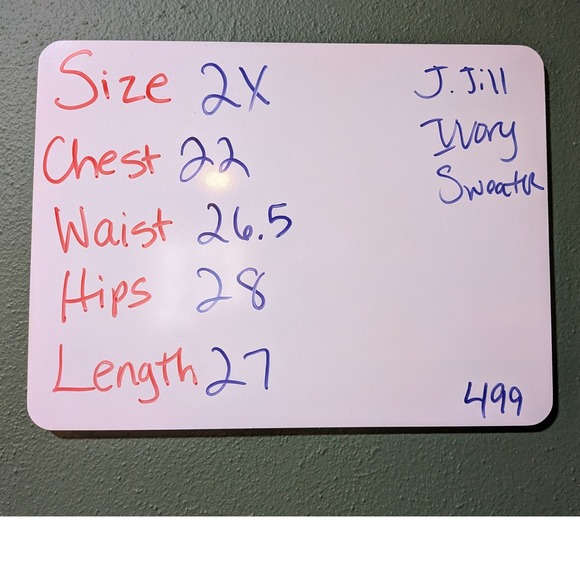 J Jill Chunky Warm CozyWinter Ivory Texture Popcorn Knit ShawlCollar 2X Sweater - Picture 5 of 7